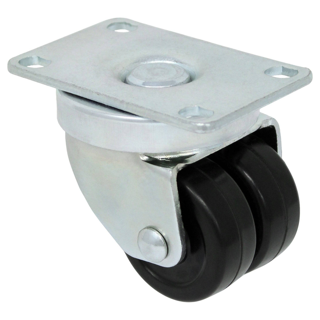 2" x 13/16" x 2 Heavy Duty Business Machine Swivel Caster with Hard Rubber Wheel - 05HR20AB8106YY