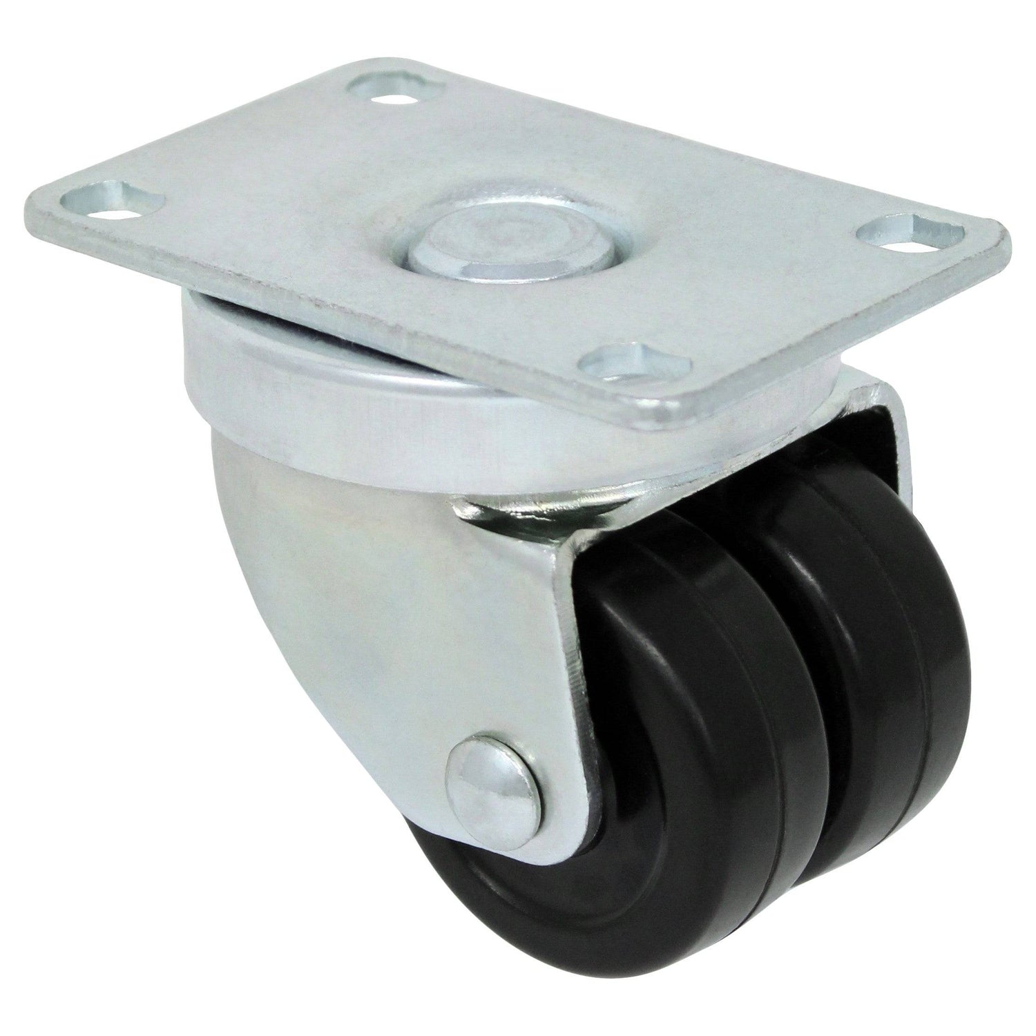 2" x 13/16" x 2 Heavy Duty Business Machine Swivel Caster with Hard Rubber Wheel - 05HR20AB8106YY