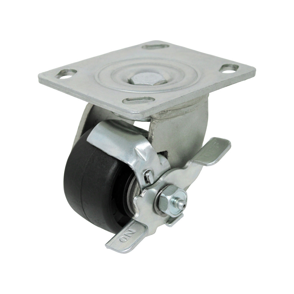 3" x 1-13/16" Heavy-Duty Swivel Caster with Top-Lock Brake - 05MA3AIB0817TY