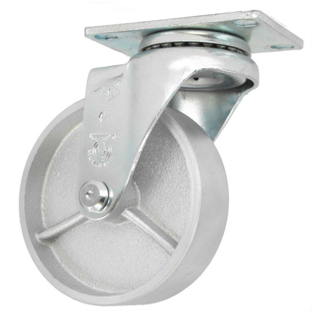 4" x 1-1/4" Light Medium Duty Swivel Caster with Semi-Steel Wheel - 75SS40GS8206YY