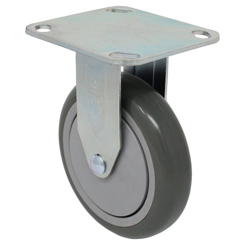 5" x 1-1/4" Light Medium Duty Rigid Caster with Poly-Pro Wheel - 76PP50GI4417YY