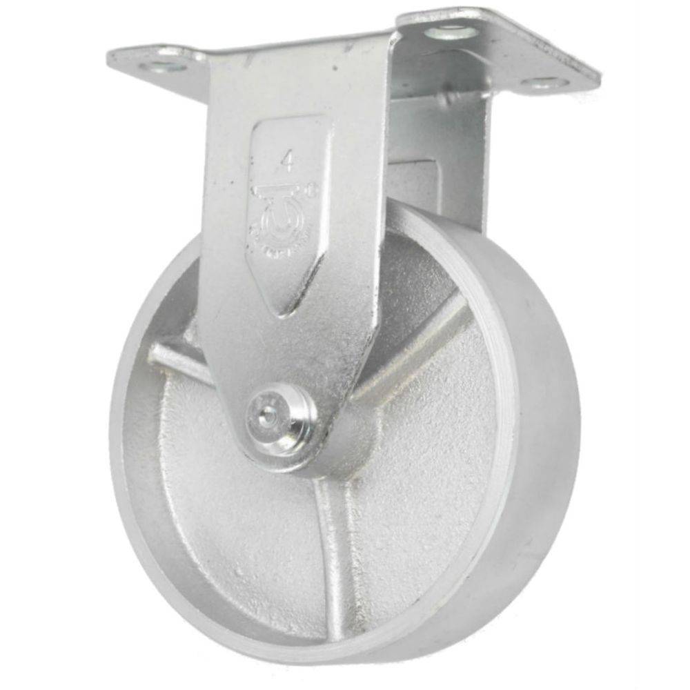4" x 1-1/4" Light Medium Duty Rigid Caster with Semi-Steel Wheel - 76SS40GS8206YY