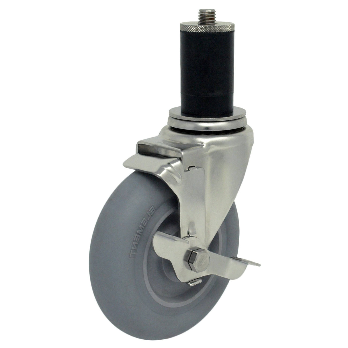 3" x 1-1/4" Light Medium Duty Swivel Caster with Element Wheel - 21EL50GI4377TY