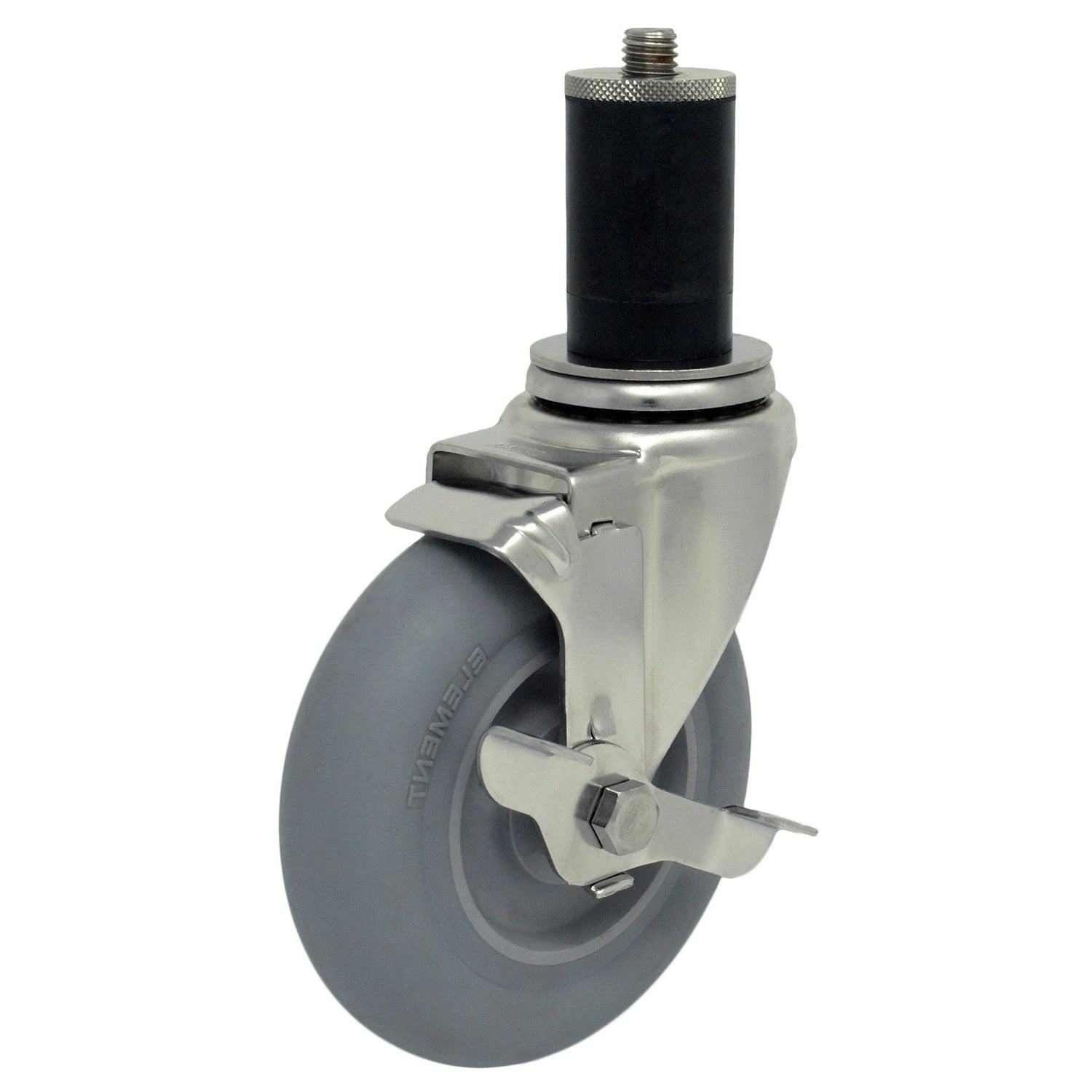 3" x 1-1/4" Light Medium Duty Swivel Caster with Element Wheel - 21EL50GI4377TY