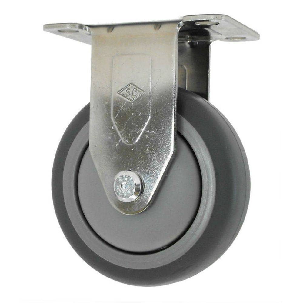 4" x 1-1/4" Light Medium Duty Stainless Steel Rigid Caster with Thermo-Pro Wheel - 16TP40GI4406YY