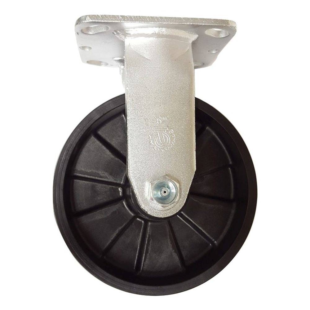 6" x 2" Medium Duty Series Rigid Caster with Maxrok Wheel - 28MA60JB6017YY
