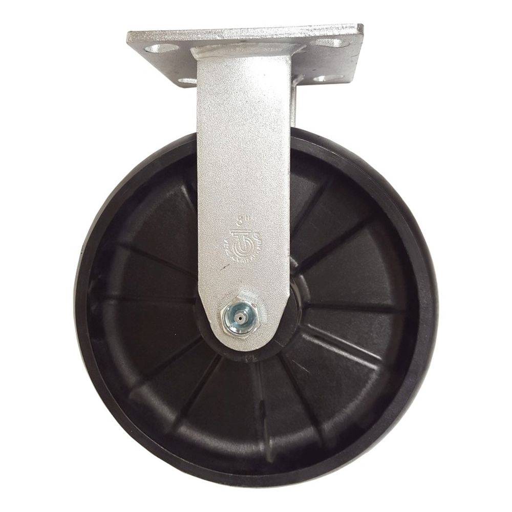 8" x 2" Medium Duty Series Rigid Caster with Maxrok Wheel - 28MA80JB6017YY