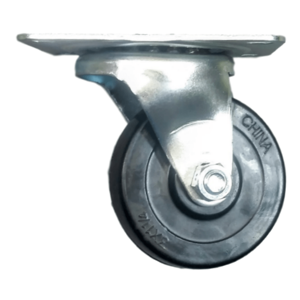 3" x 1-1/4" General Duty Single Ball Bearing Swivel Caster with Hard Rubber Wheel - 11HR30GB4212YY