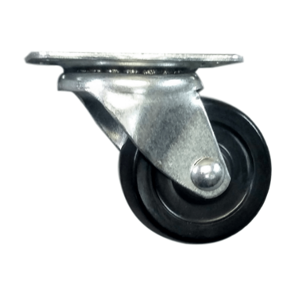 2" x 15/16" General Duty Single Ball Bearing Swivel Caster with Hard Rubber Wheel - 11HR20CB8002YY