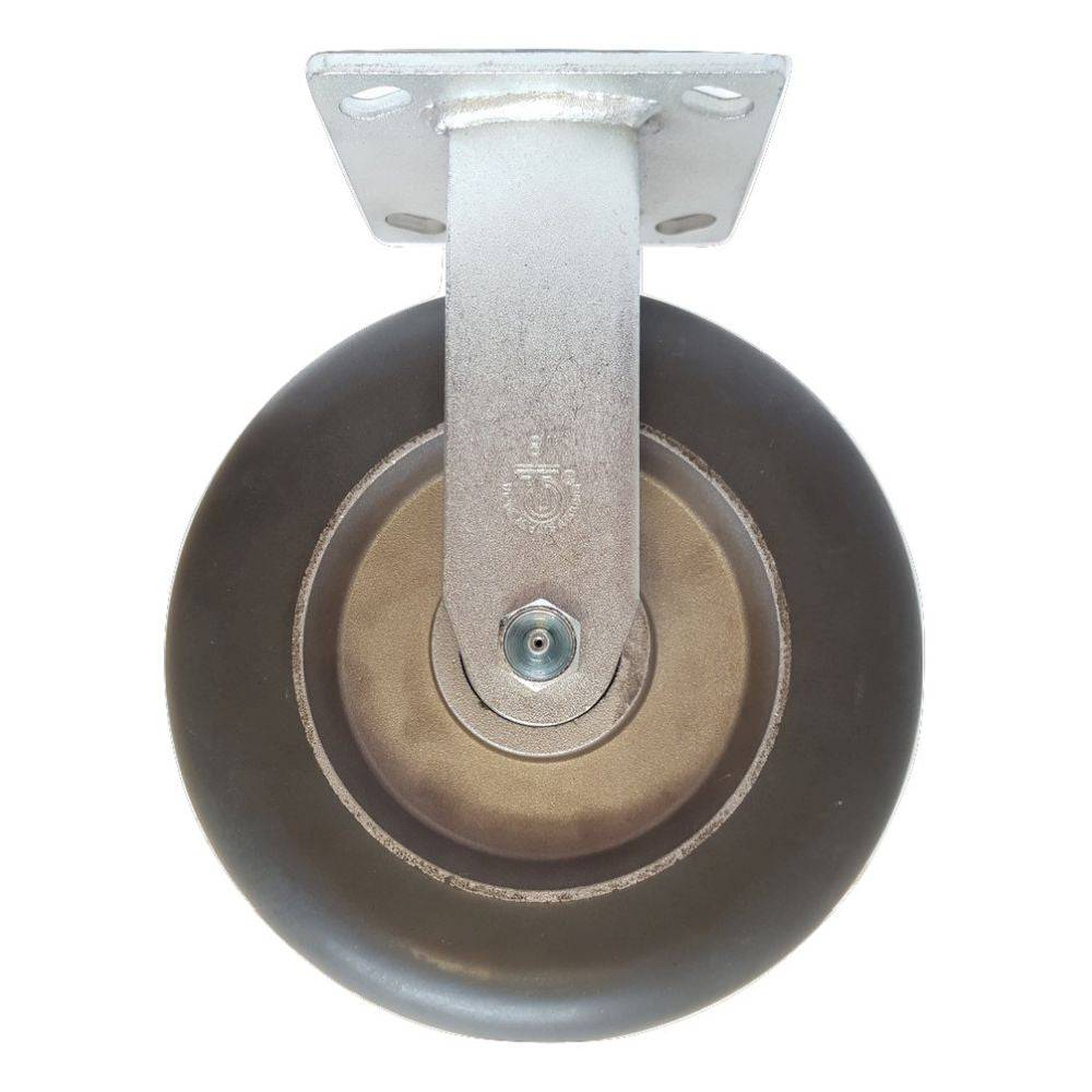 8" x 2" Medium Duty Series Rigid Caster with Dura-Cushion Wheel - 28BC80JX6317YY