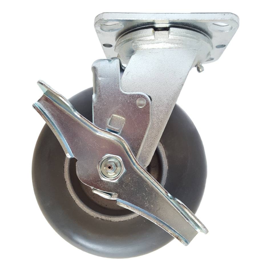 6" x 2" Medium Duty Series Swivel Caster with Dura-Cushion Wheel - 27BC60JX6317TY