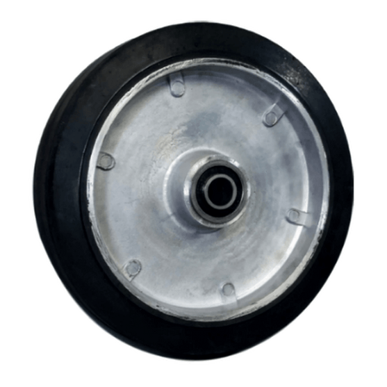 8" x 1-5/8" Rubber on Aluminum Wheel - RA80HBP3