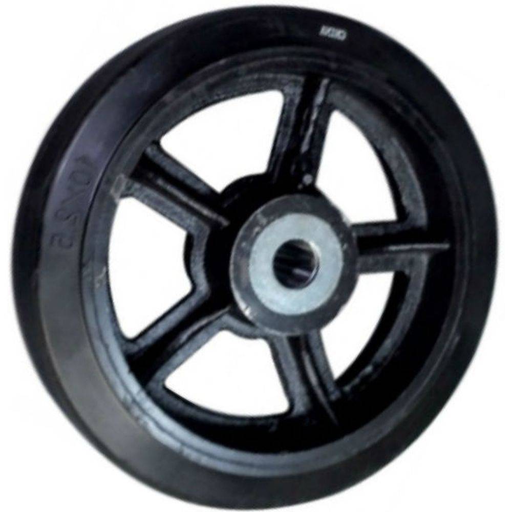 12" x 3" Mold-On Rubber on Cast Iron Wheel - RS12LB24