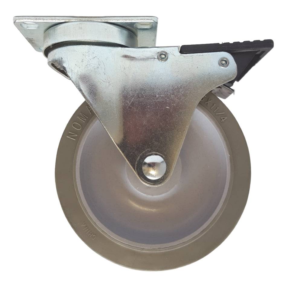 5" x 1-1/4" Light Medium Duty Total Lock Swivel Caster with Nomadic Wheel - T3NM50GI4311YY