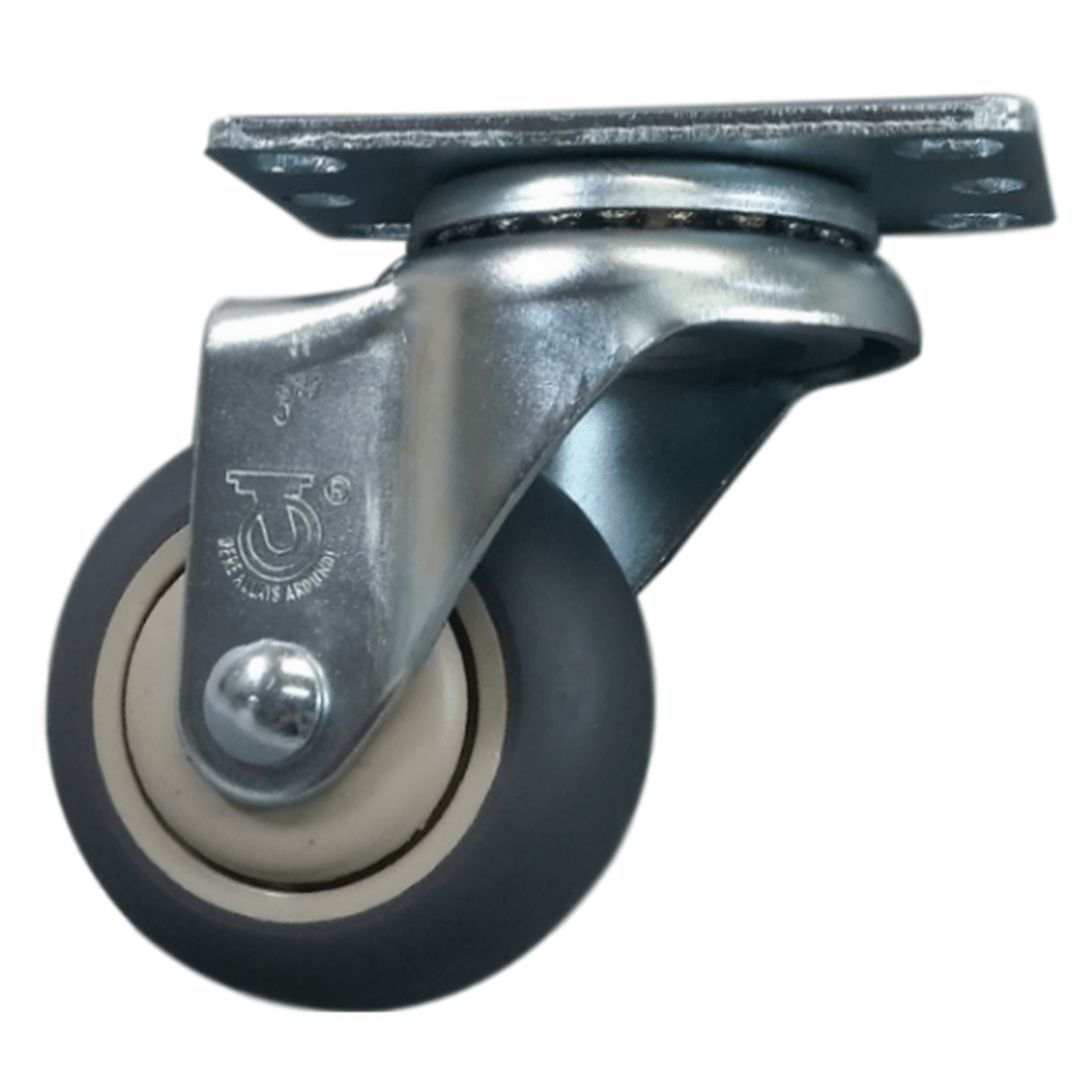 3" x 1-1/4" Light Medium Duty Swivel Caster with Thermo-Pro Wheel - 75TP30GY4706YY