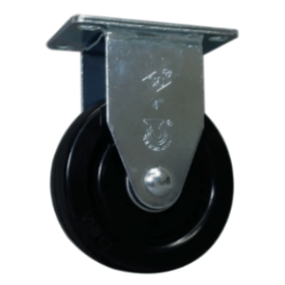 4" x 1-1/4" Light Medium Duty Rigid Caster with Soft Rubber Wheel - 76SR40GB4206YY