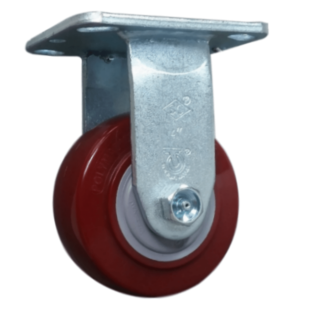 4" x 2" Medium Duty Series Rigid Caster with Polymadic Wheel - 28PM40JM6017YY