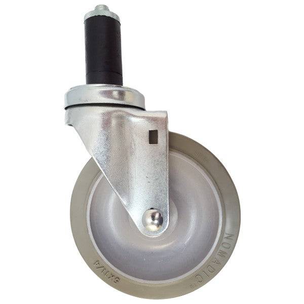 5" x 1-1/4" Light Medium Duty Swivel Caster with Nomadic Wheel - 21NM50GI4377YY
