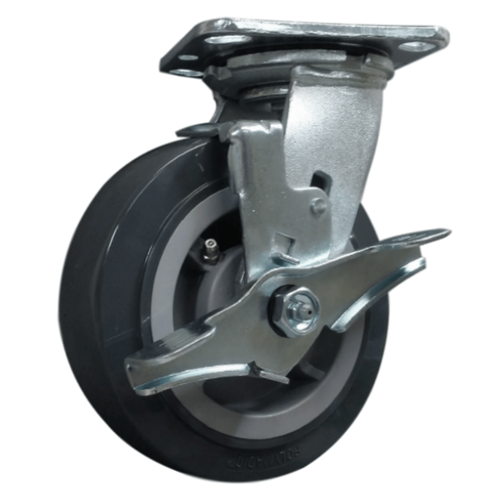 6" x 2" Medium Duty Series Swivel Caster with Polymadic Wheel - 27PM60JI6017TY