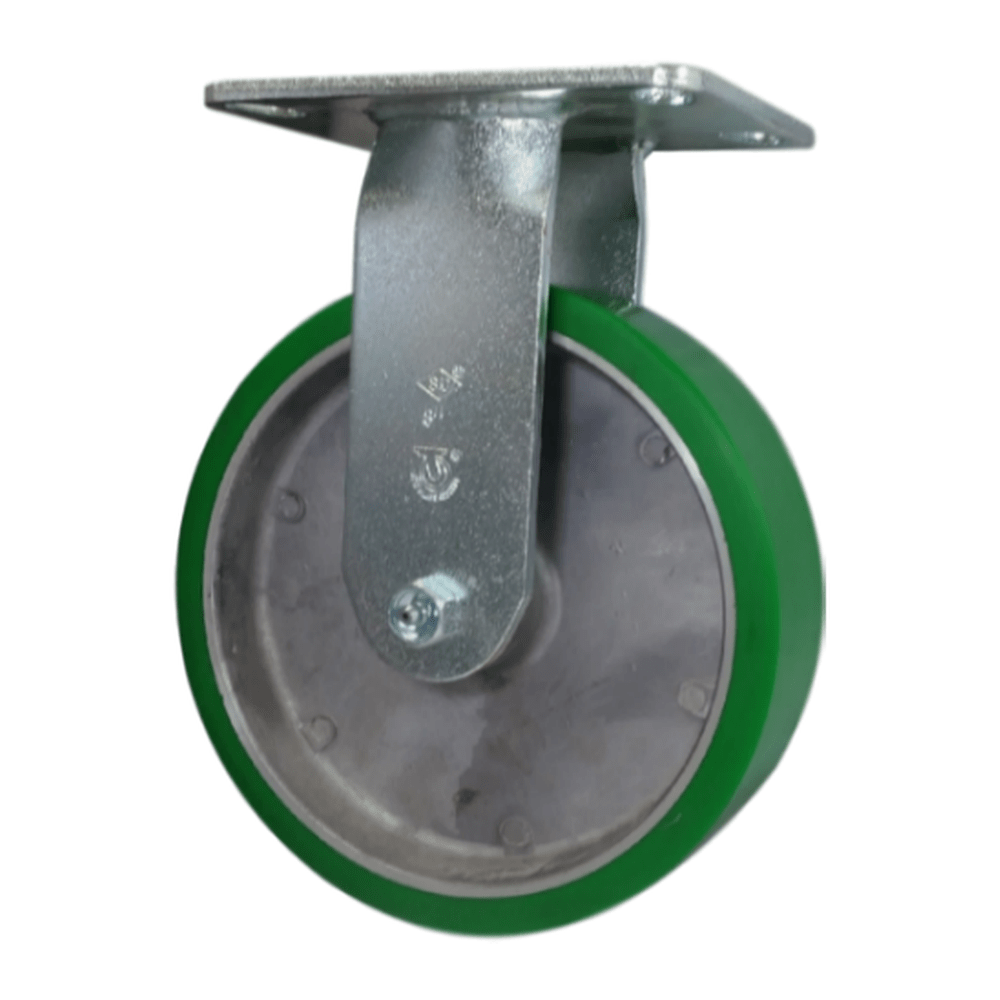8" x 2" Heavy Duty Rigid Caster with Polyon Aluminum Wheel - 48PA80JN0419YY