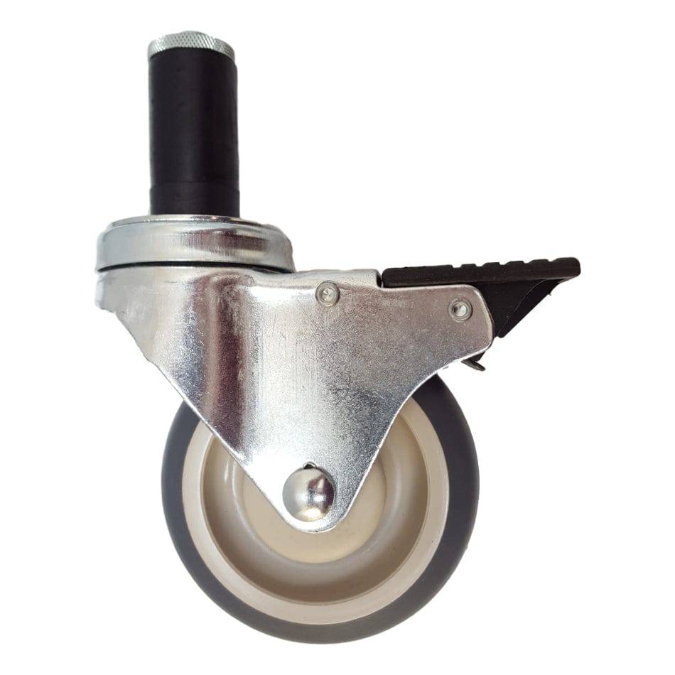 4" x 1-1/4" Light Medium Duty Total Lock Swivel Caster with Thermo-Pro Wheel - T3TP40GY4706YY