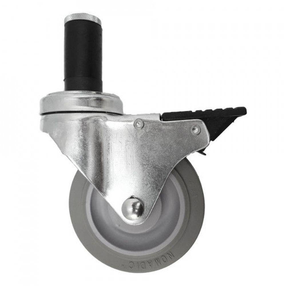 4" x 1-1/4" Light Medium Duty Total Lock Swivel Caster with Nomadic Wheel - T3NM40GI4372YY