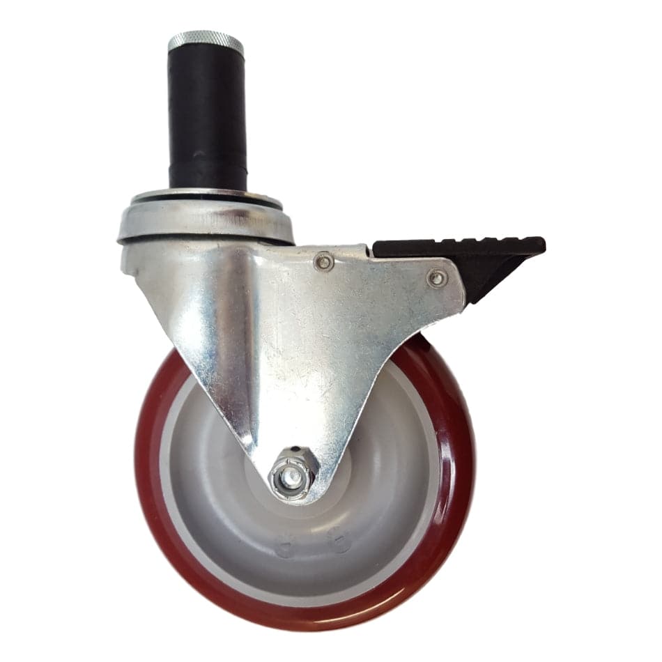5" x 1-1/4" Light Medium Duty Total Lock Swivel Caster with Polymadic Wheel - T3PM50GM4372YY