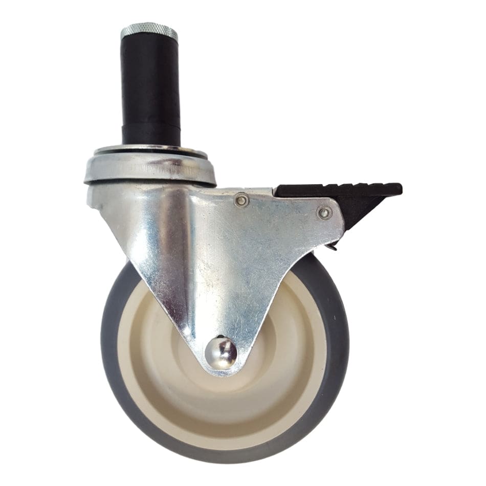 5" x 1-1/4" Light Medium Duty Total Lock Swivel Caster with Thermo-Pro Wheel - T3TP50GY4777YY
