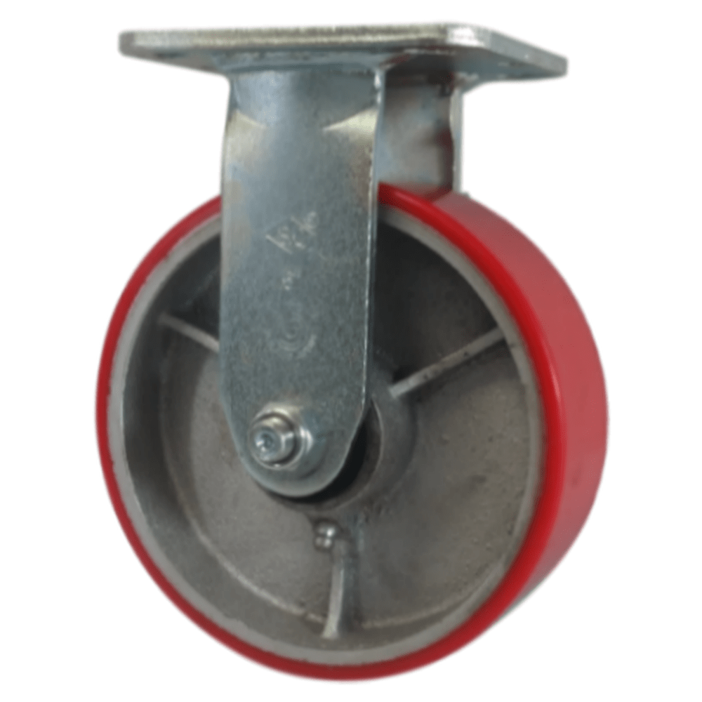 6" x 2" Medium Duty Series Rigid Caster with Polyon Wheel - 28PU60JV0417YY