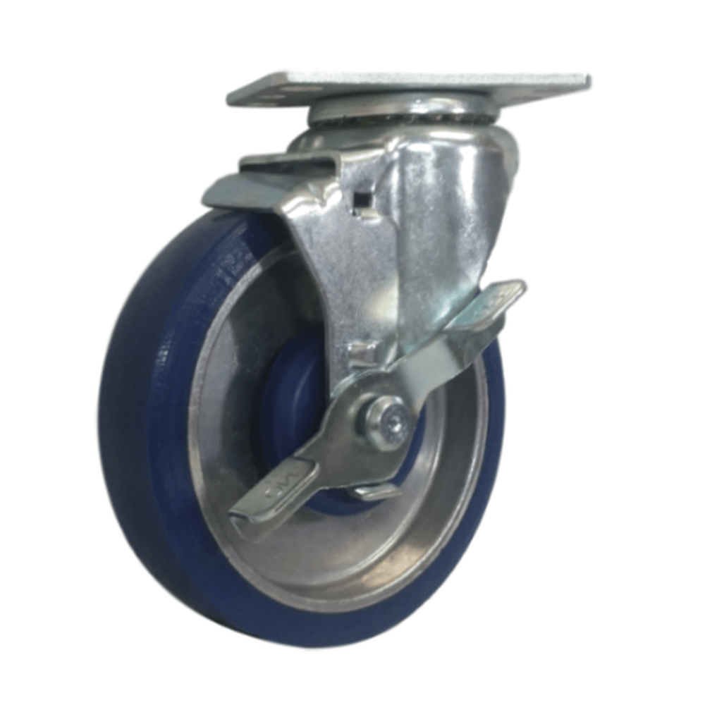 5" x 1-1/4" Light Medium Duty Swivel Caster with Polyon Aluminum Wheel - 75PA50GL4306TY