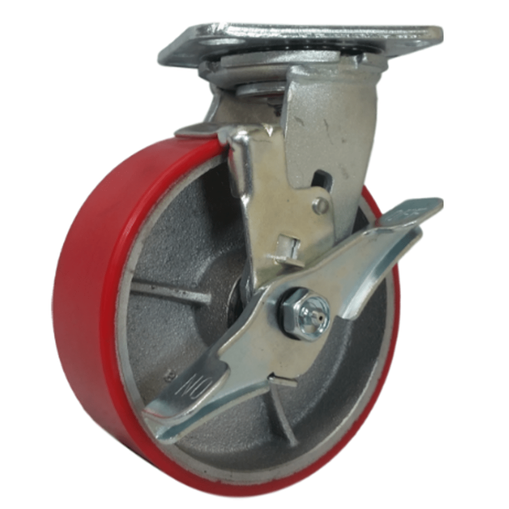 6" x 2" Medium Duty Series Swivel Caster with Polyon Wheel - 27PU60JV0417TY