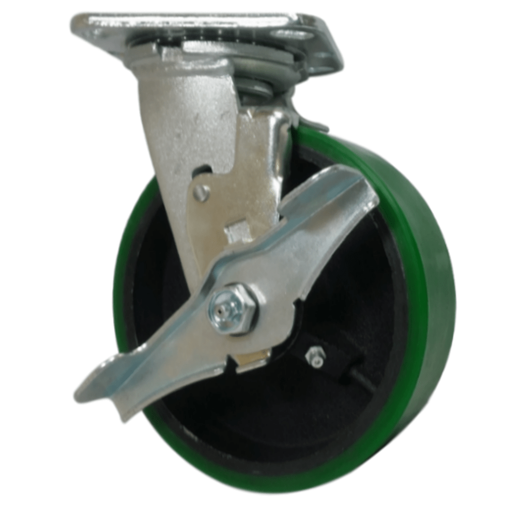 6' x 2" Medium Duty Series Swivel Caster with Polyon Wheel - 27PU60JG0417TY