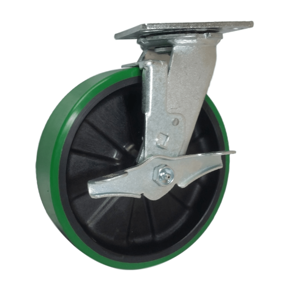 8" x 2" Medium Duty Series Swivel Caster with Polyon Maxrok Wheel - 27MU80JG6017TY