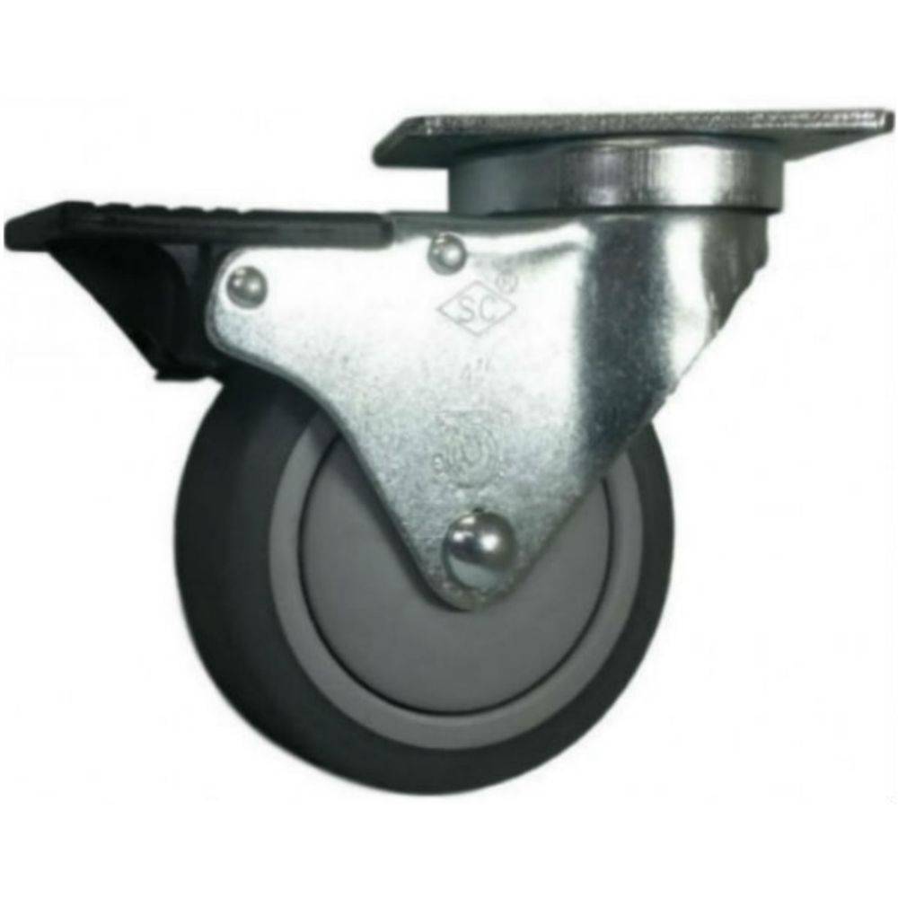4" x 1-1/4" Light Medium Duty Total Lock Swivel Caster with Thermo-Pro Wheel - T3TP40GI4406YY