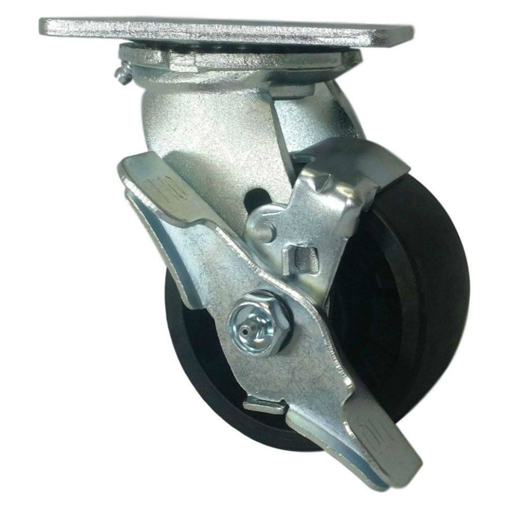 4" x 2" Medium Duty Series Swivel Caster with Maxrok Wheel - 27MA40JB6017TY
