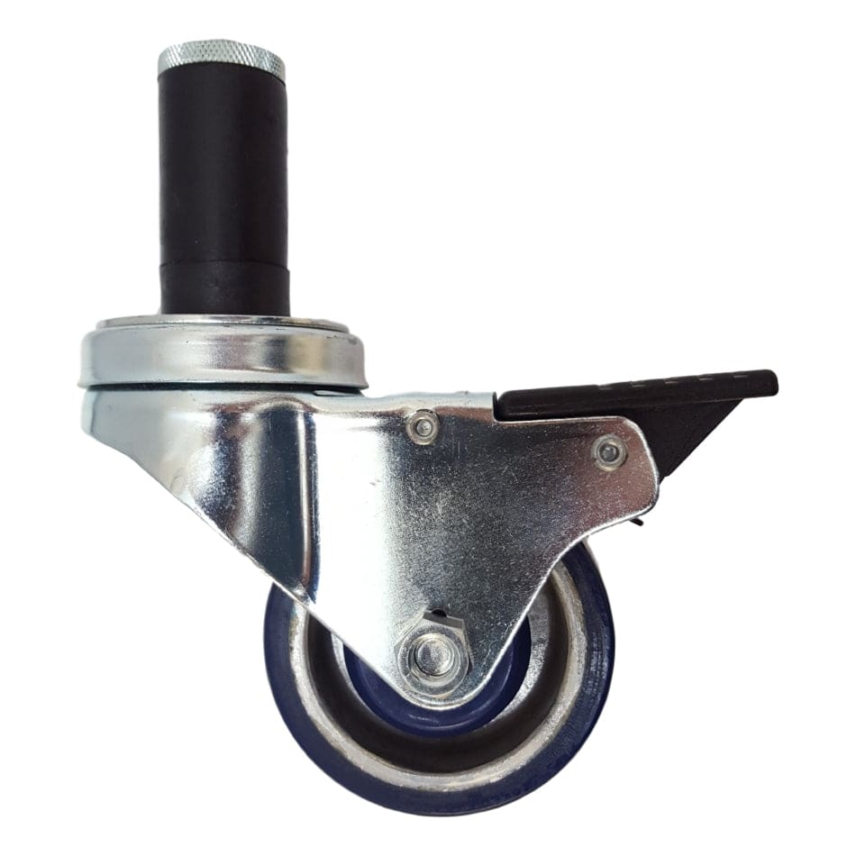 3" x 1-1/4" Light Medium Duty Total Lock Swivel Caster with Polyon Aluminum Wheel - T3PA30GL4372YY