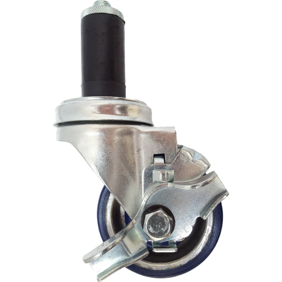 3" x 1-1/4" Light Medium Duty Swivel Caster with Polyon Aluminum Wheel - 21PA30GL4377TY
