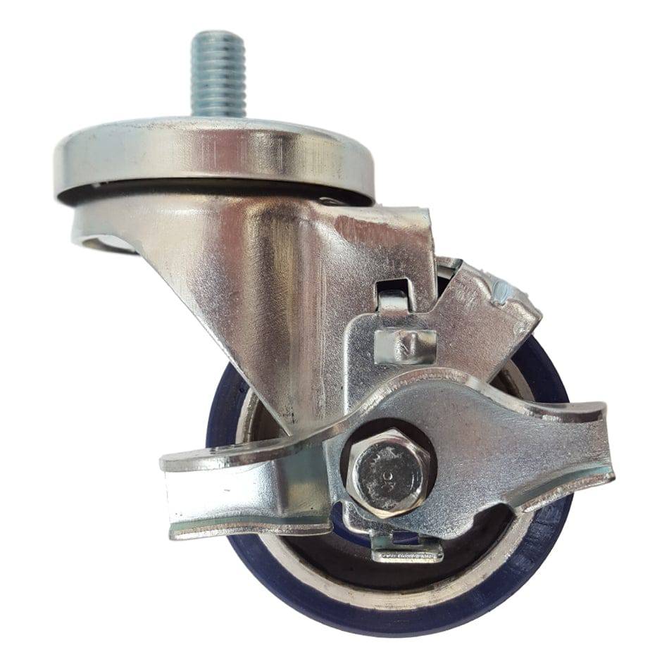 3" x 1-1/4" Light Medium Duty Swivel Caster with Polyon Aluminum Wheel - 21PA30GL4367TY