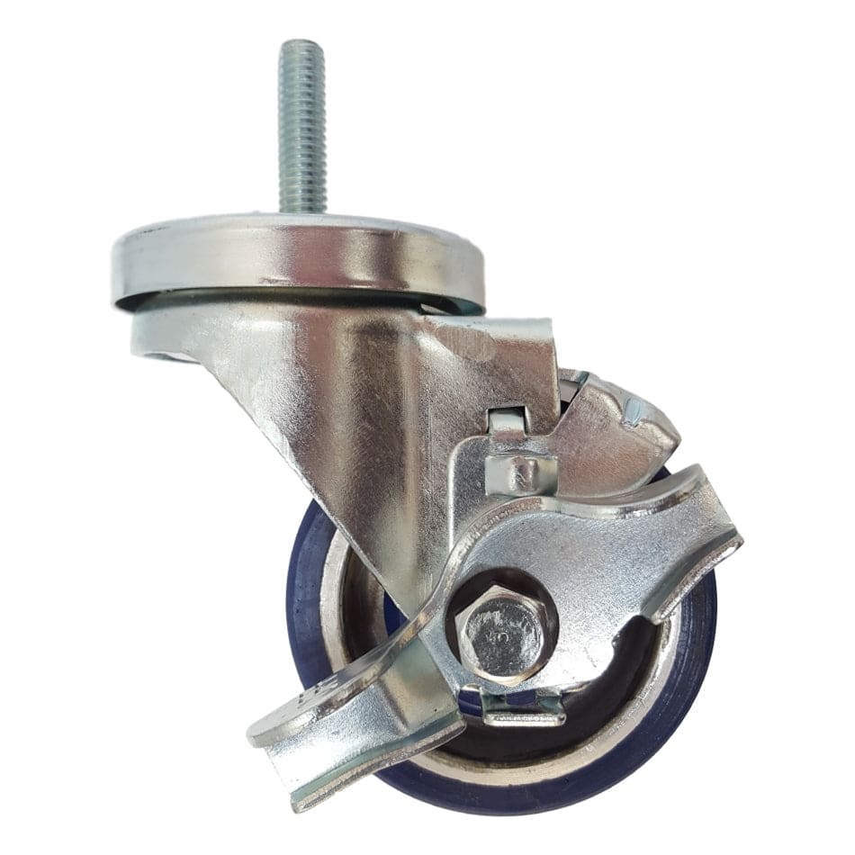 3" x 1-1/4" Light Medium Duty Swivel Caster with Polyon Aluminum Wheel - 21PA30GL4362TY