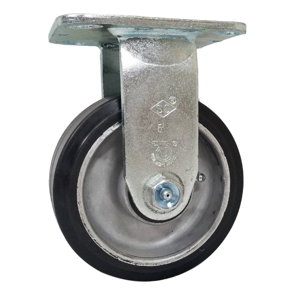 5" x 2" Medium Duty Series Rigid Caster with Rubber on Aluminum Wheel - 28RA50JB0417YY