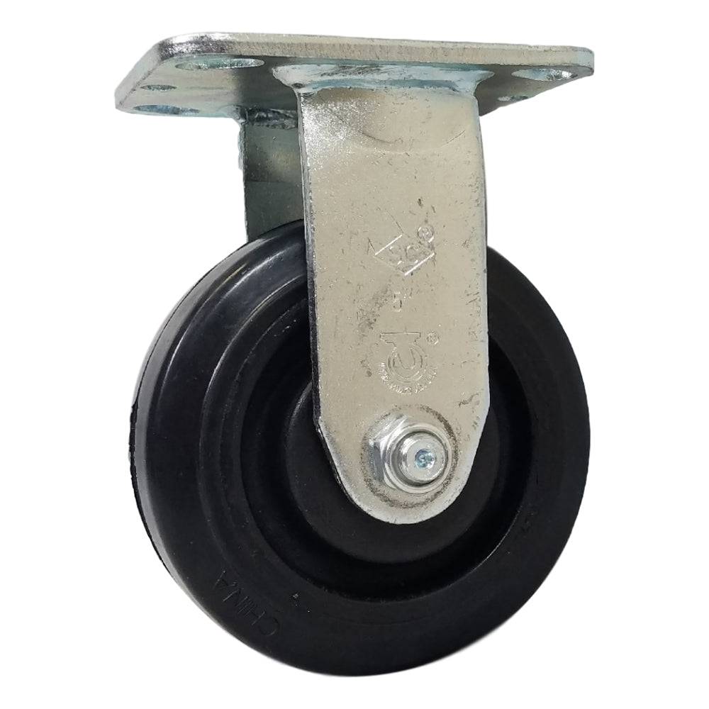 5" x 2" Medium Duty Series Rigid Caster with Rubber on Nylon Wheel - 28NR50JB0417YY