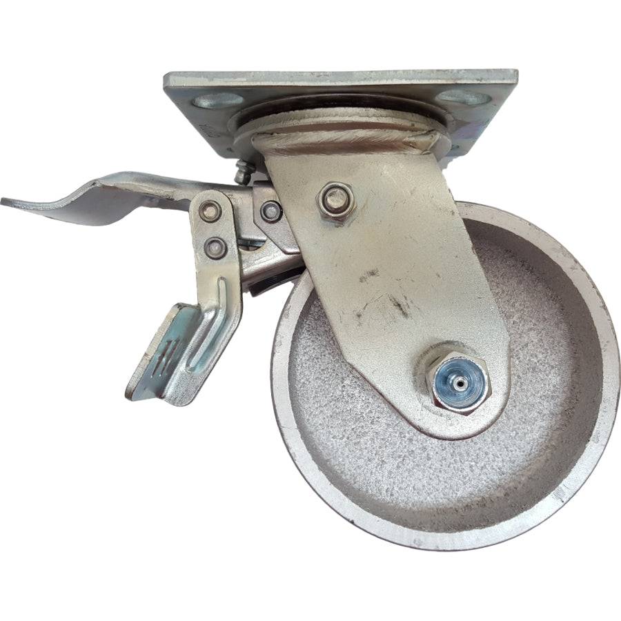 5" x 2" Leading Total Lock Swivel Caster with Semi-Steel Wheel - DTSS50JS0417YY