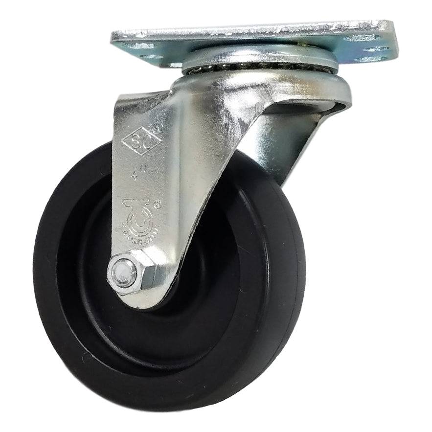 4" x 1-1/4" Light Medium Duty Stainless Steel Swivel Caster with Polyolefin Wheel - 15PO40GB8206YY