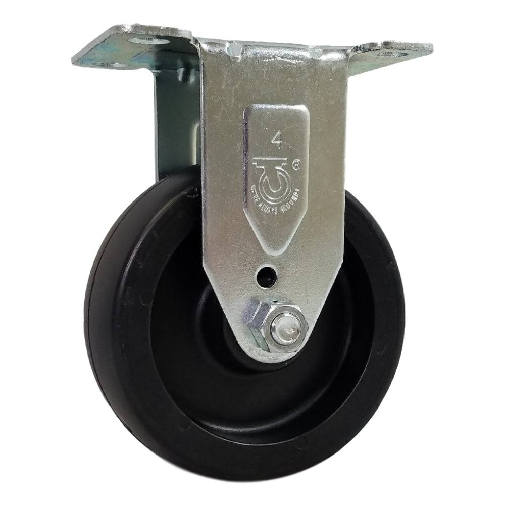 4" x 1-1/4" Light Medium Duty Stainless Steel Rigid Caster with Polyolefin Wheel - 16PO40GB8206YY