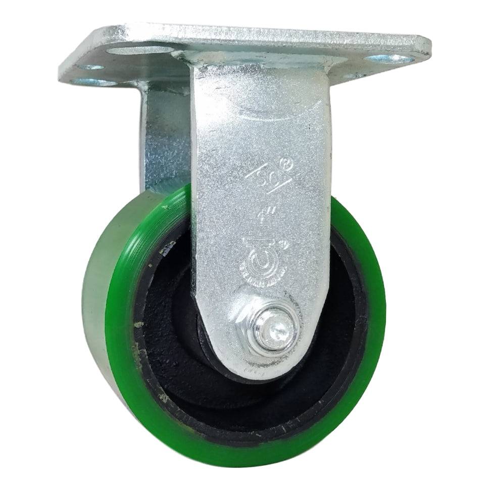 4" x 2" Medium Duty Series Rigid Caster with Polyon Wheel - 28PU40JG0417YY
