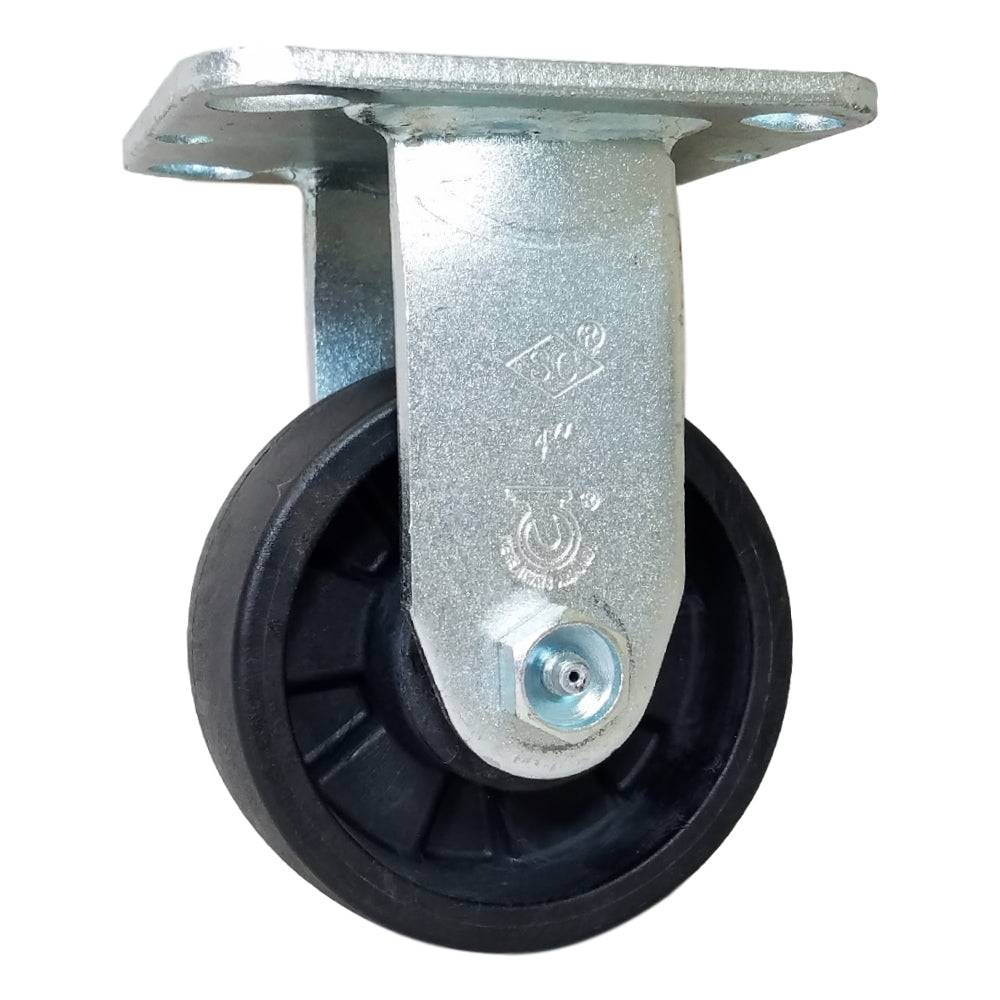 4" x 2" Medium Duty Series Rigid Caster with Maxrok Wheel - 28MA40JB6017YY