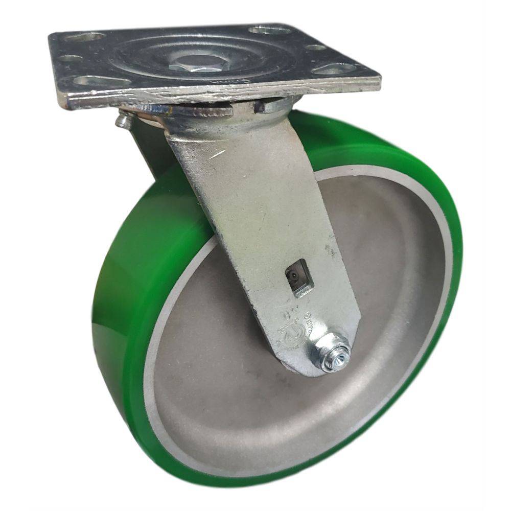 8" x 2" Medium Duty Series Swivel Caster with Polyon Aluminum Wheel - 27PA80JN6017YY