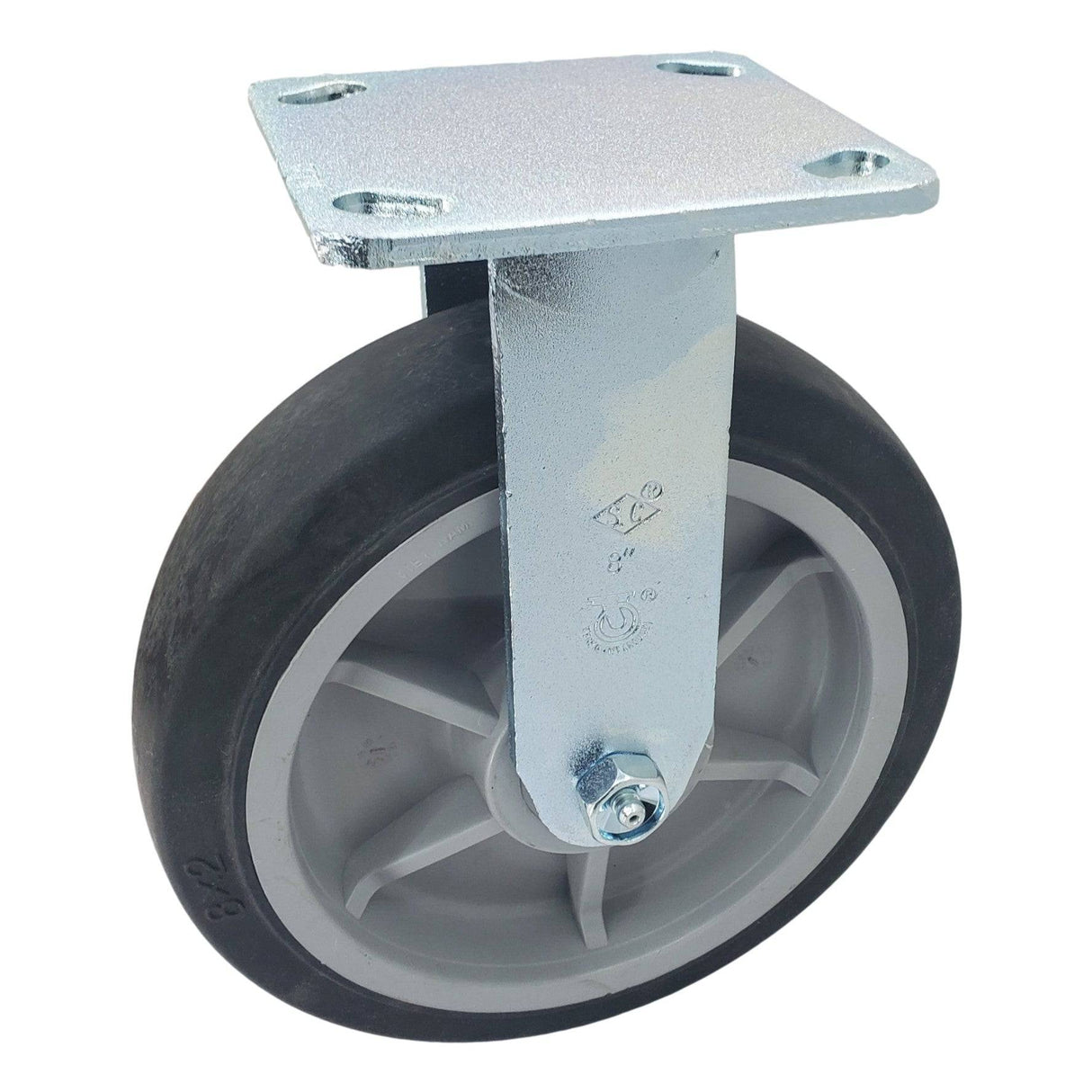 8" x 2" Medium Duty Series Rigid Caster with Nomadic Wheel - 28NM80JA6017YY