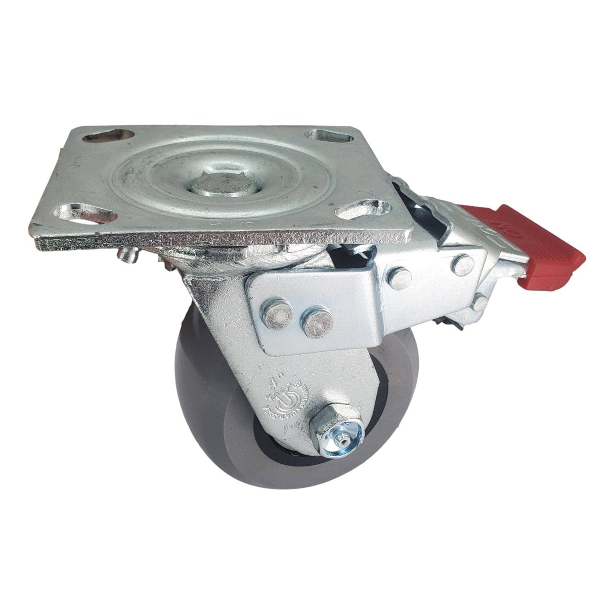 4" x 2" Trailing Total Lock Swivel Caster with Ergolastomer Wheel - FTHU40JI6017YY