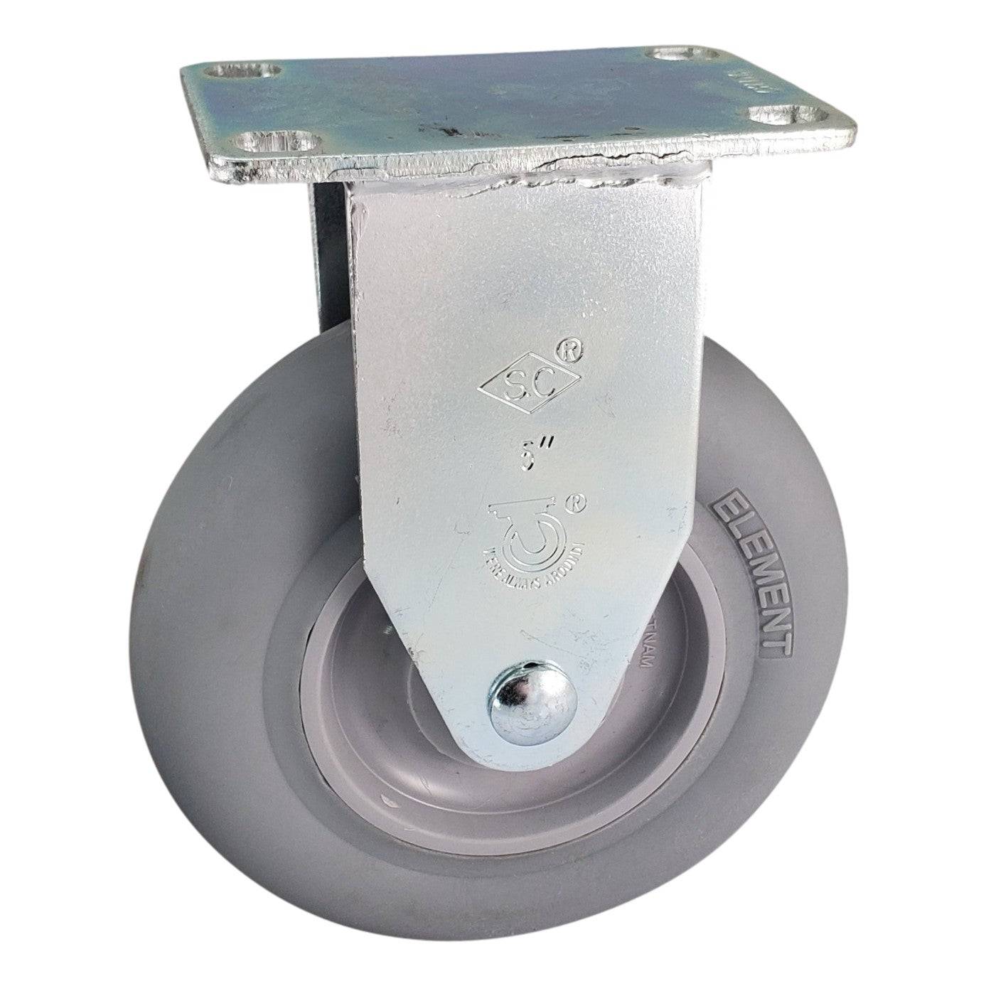 5" x 1-1/4" Light Medium Duty Rigid Caster with Element Wheel - 76EL50GI4306YY